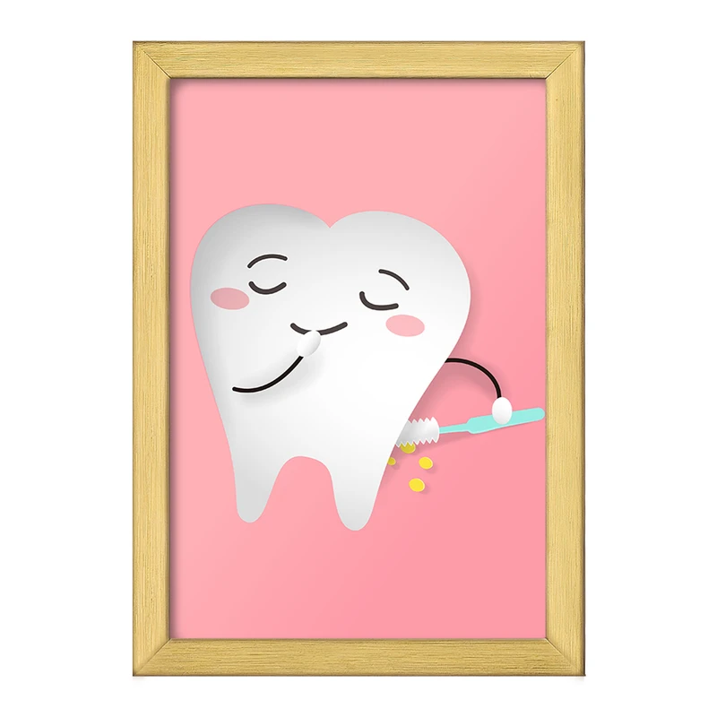 تابلو خندالو طرح دندان و دندان پزشکی کودکانه کد 36707