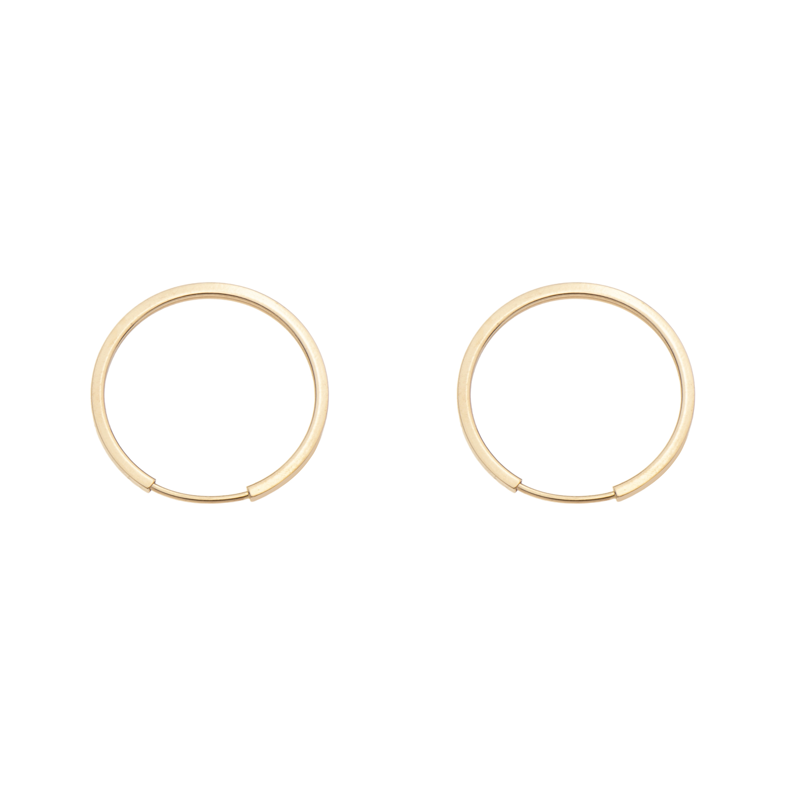 گوشواره حلقهای طلا 18 عیار زنانه گلدم مدل E-3070018