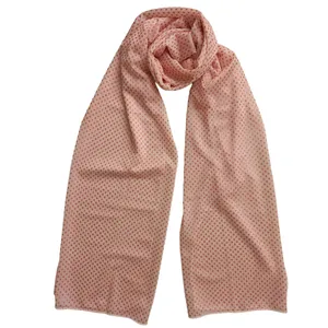 شال زنانه مدل حریر کرپ خال خالی لوزی