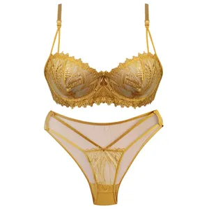 ست شورت و سوتین زنانه کارنا رز مدل گیپور کد 3373 رنگ خردلی