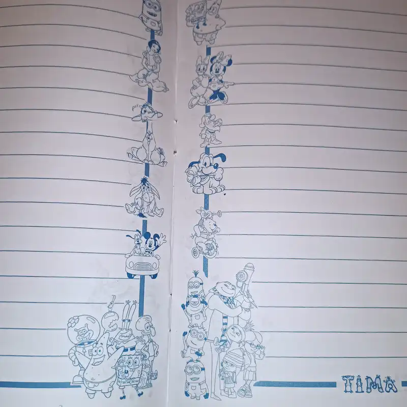 دفتر مشق 40 برگ تیما مدل حاشیه دار کد R مجموعه 10 عددی