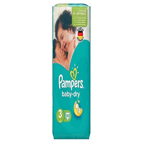پوشک پمپرز مدل Baby Dry سایز 3 بسته 50 عددی