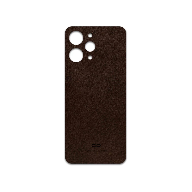 برچسب پوششی ماهوت مدل Dark-Brown-Leather مناسب برای گوشی موبایل شیائومی Redmi 12