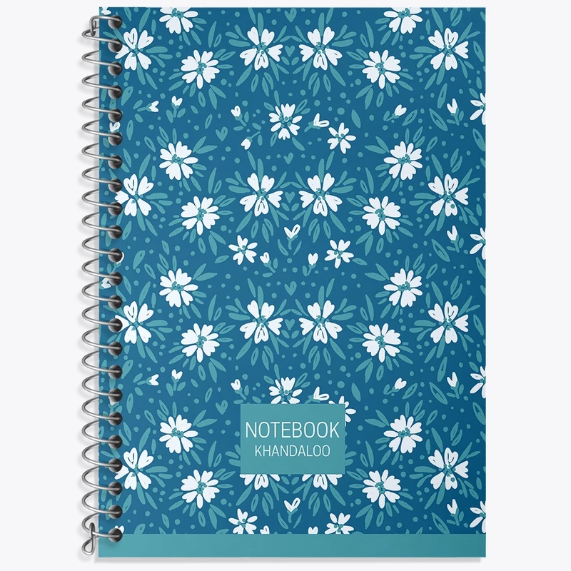 دفتر زبان 50 برگ خندالو مدل سه خط طرح گل گلی کد N679