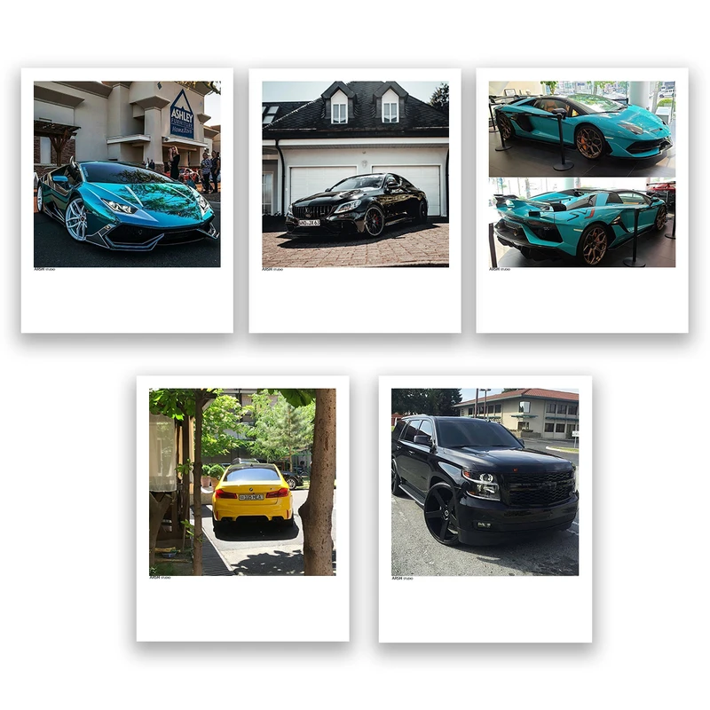 آویز تزیینی عرش مدل فانتزی ماشین اسپرت کد Asa5483 مجموعه پنچ عددی