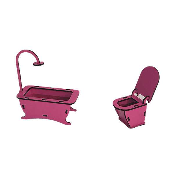 اسباب بازی مدل خانه عروسکی B طرح چوبی سه طبقه