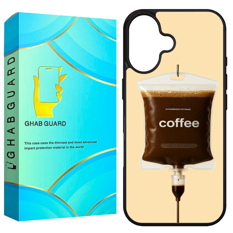 کاور قاب گارد طرح یک واحد قهوه مدل G16PL مناسب برای گوشی موبایل اپل iPhone 16 Plus