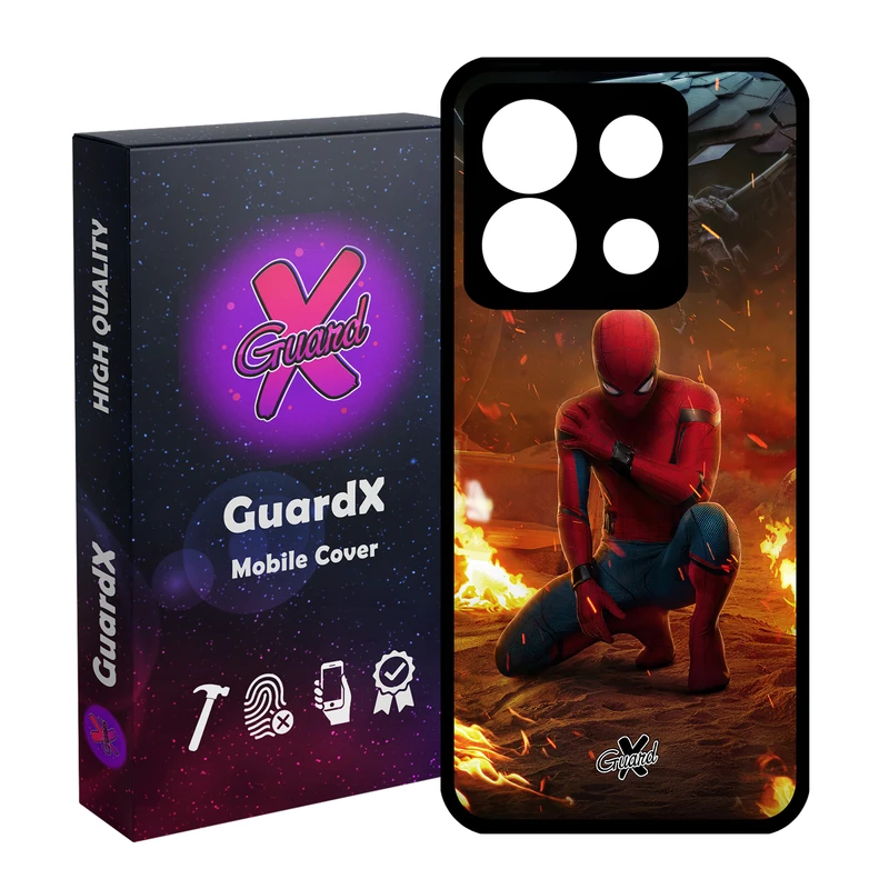 کاور گارد ایکس طرح Spider Man مدل Glass10098 مناسب برای گوشی موبایل شیائومی Redmi Note 13 5G