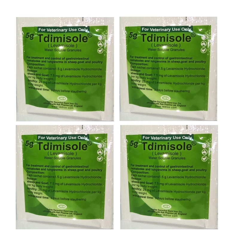 پودر ضد انگل پرندگان لوامیزول مدل تیمیدیزول وزن 20 گرم بسته 4 عددی