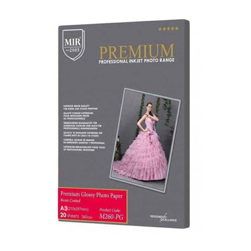 کاغذ چاپ عکس فتوگلاسه میر مدل M260-PG-A3 سایز A3 بسته 20 عددی