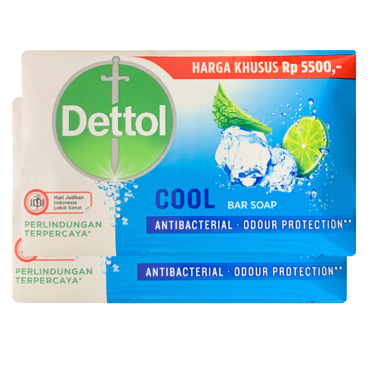 صابون ضد باکتری دتول مدل COOL وزن 100 گرم بسته 2 عددی