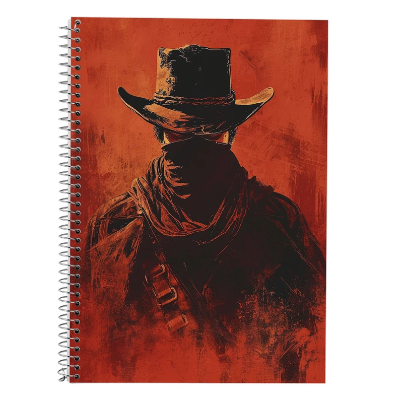 دفتر زبان 50 برگ مدوپد مدل دو خط طرح رد دد red dead کد DF13521