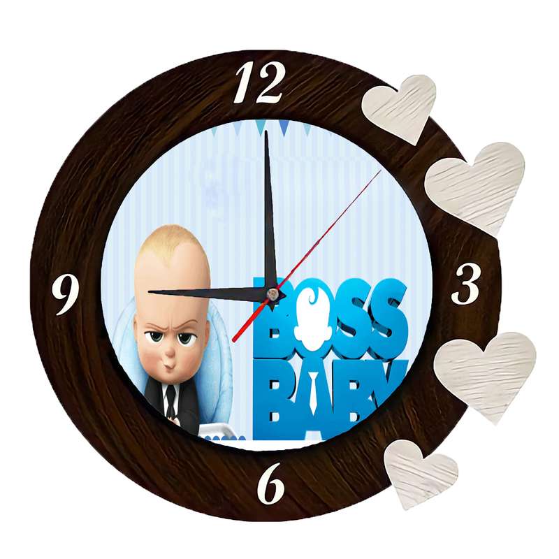 ساعت دیواری کودک مدل بچه رئیس کد 004