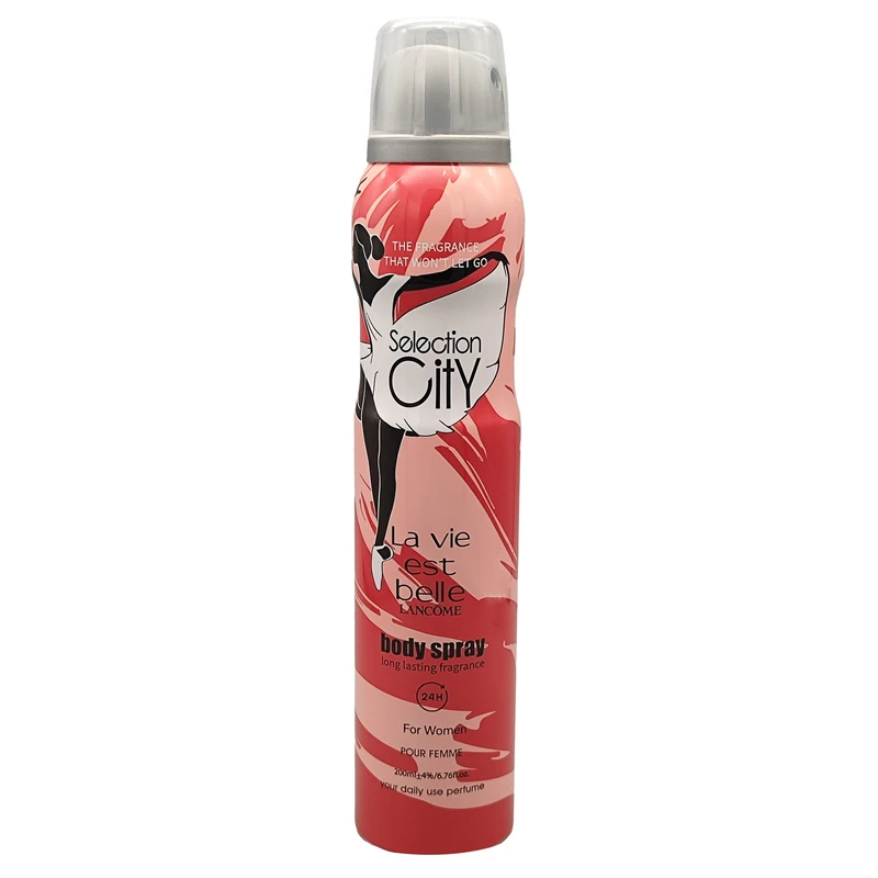 اسپری بدن زنانه سلکشن سیتی مدل لاویست بل  حجم 200 میلی‌لیتر