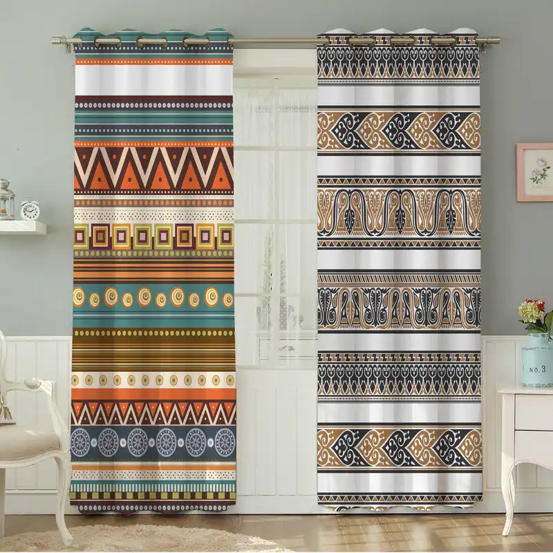 پرده نیروانا طرح سنتی مدل هازان کد 4045 سایز 140×280 سانتی متر