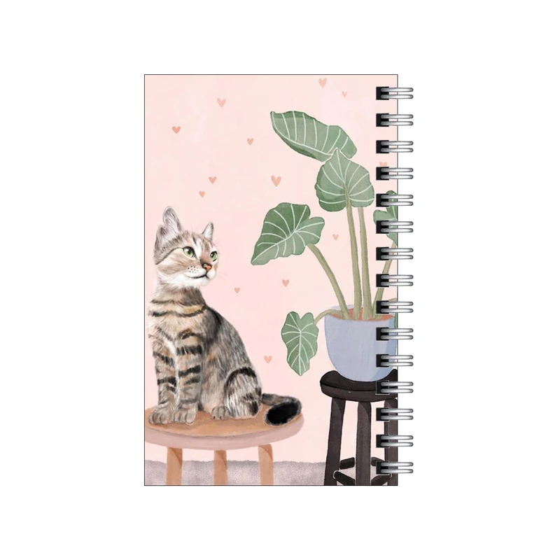 دفترچه یادداشت مدل to do list طرح گربه و گلدان کد 6709536