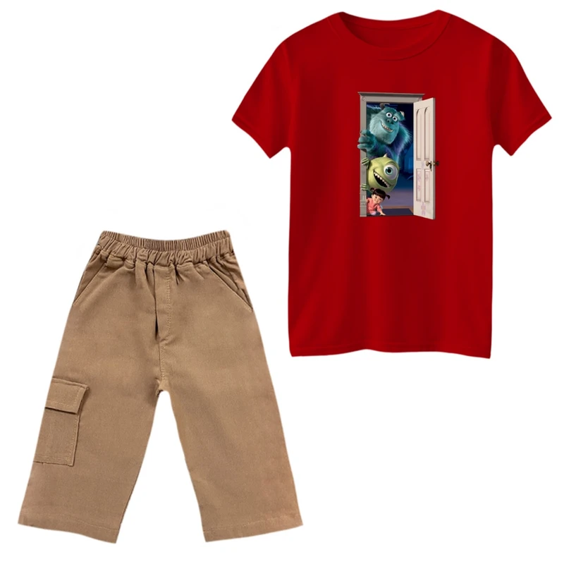 ست تی‌شرت و شلوارک پسرانه مدل کارخانه هیولاها کد 3