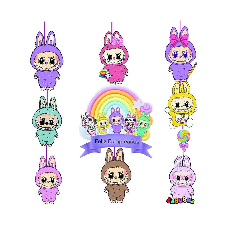 آویز تزئینی طرح لبوبو کد NH-10 بسته 10 عددی