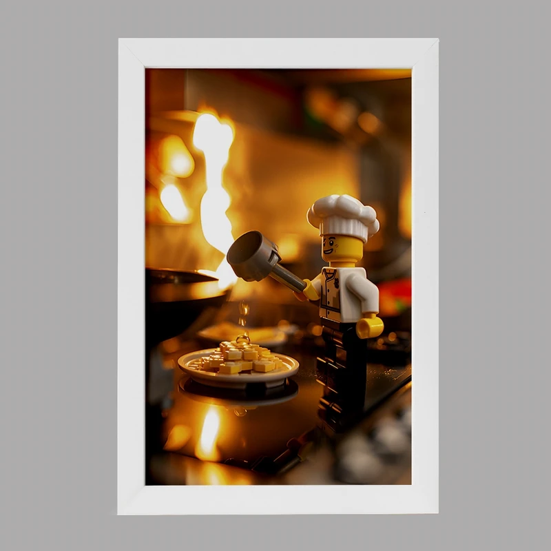 تابلو خندالو مدل لگو آشپز کد F6553