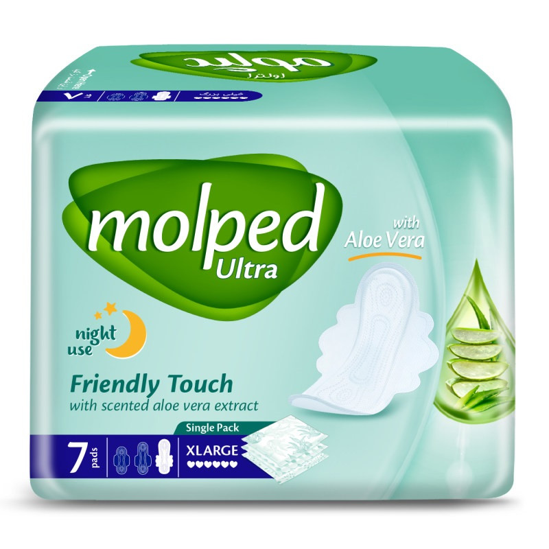 نوار بهداشتی مولپد مدل آلوئه ورا بسته 2 عددی