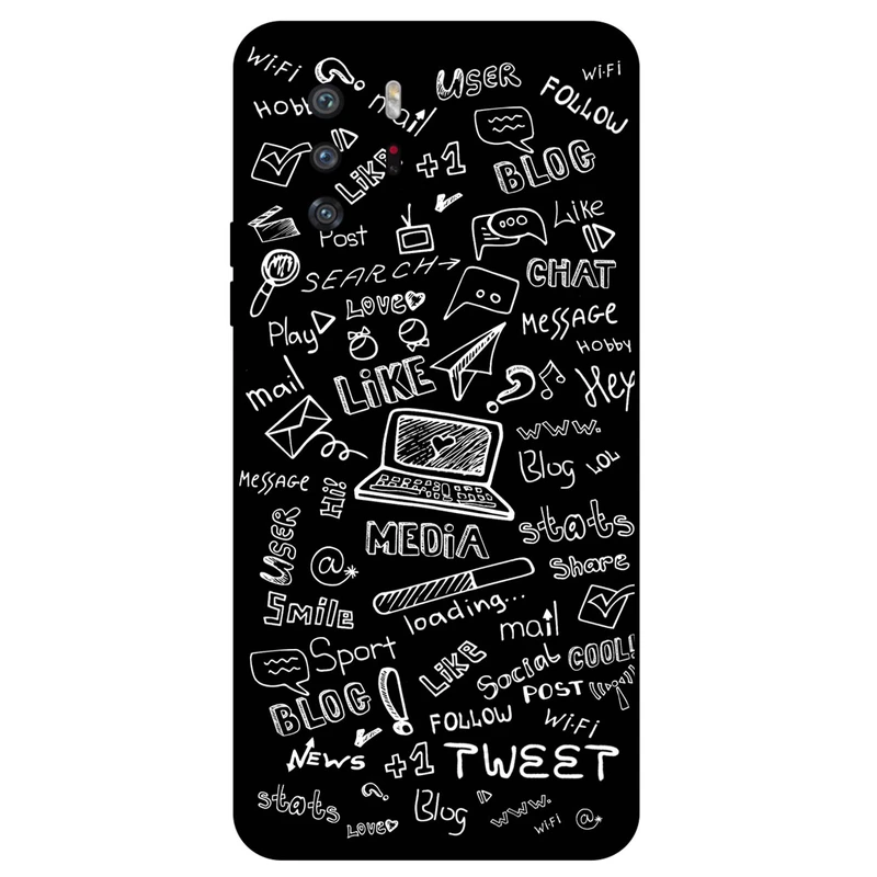 کاور مگافون طرح رسانه های اجتماعی مدل 1898 مناسب برای گوشی موبایل شیائومی Redmi Note 10 Pro 5G