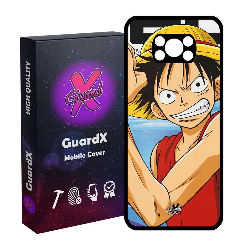 کاور گارد ایکس طرح Luffy Anime مدل Glass10593 مناسب برای گوشی موبایل شیائومی Poco X3 NFC/Poco X3/Poco X3 Pro