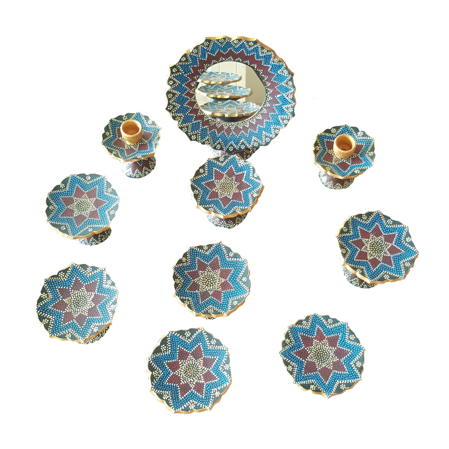 مجموعه ظروف هفت سین 10 پارچه کد 1400