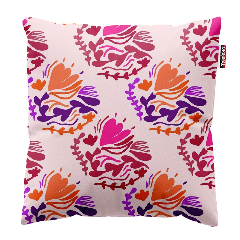 کوسن پاد آفرین طرح گل کد 5229 سایز 30*30 سانتی متر