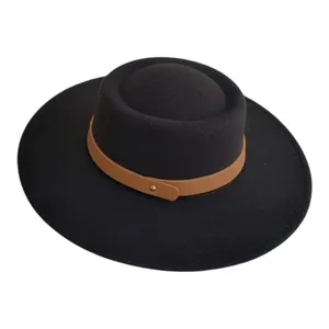 کلاه شاپو مدل فدورا کمربند چرمی zh314