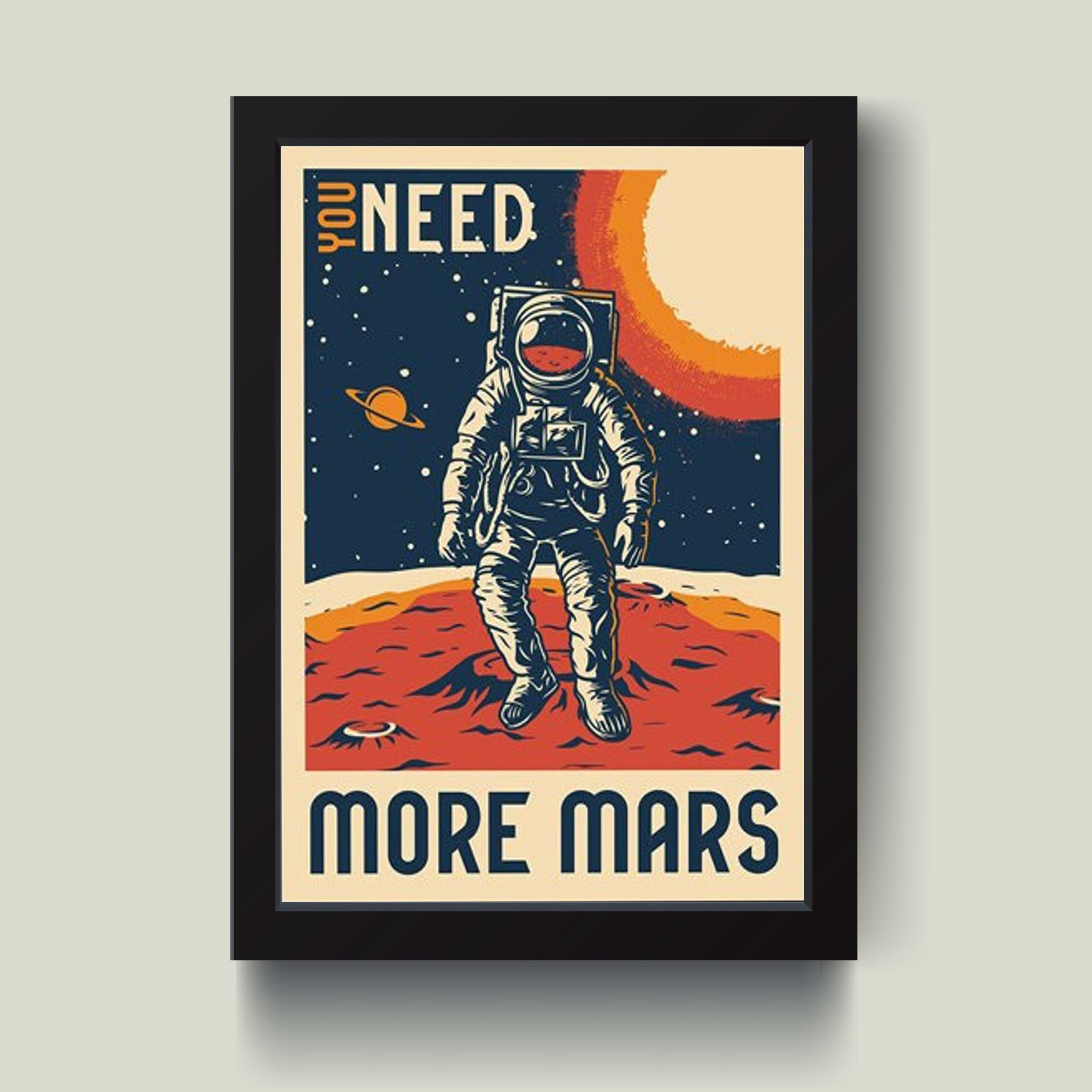تابلو مدل مریخ you need more mars کدS1633-b