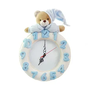 ساعت دیواری کودک مدل خرس مهربان کد 02