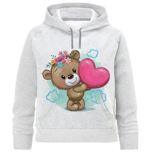 هودی دخترانه مدل خرس و قلب A16