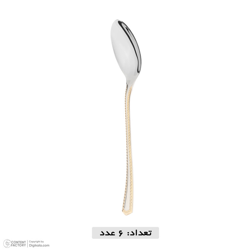 سرویس قاشق و چنگال 12 پارچه 6 نفره سانلی مدل پولاریس سیلور گلد 2864G