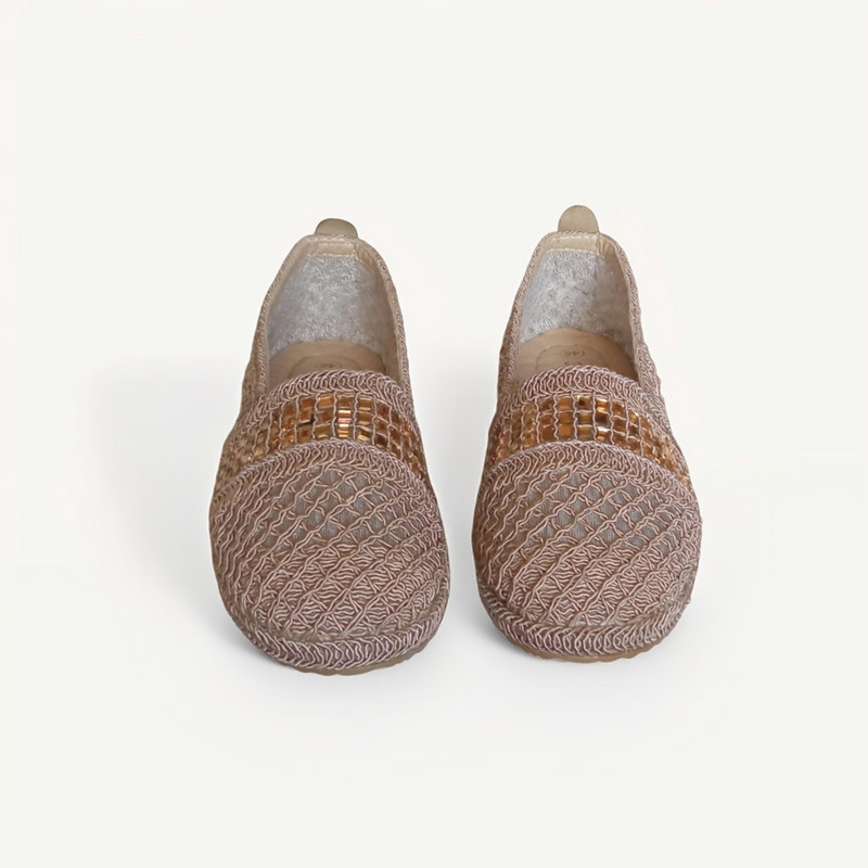 کفش روزمره زنانه مدل گیپور نگین دار G-Nes