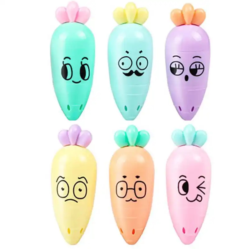 ماژیک علامت گذار مدل هویج بسته 6 عددی