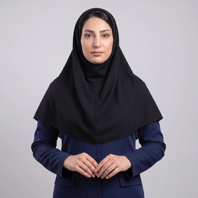 مقنعه نگین مدل B-100