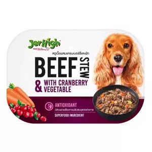 غذا سگ جرهای مدل خورشت سوپر گوشت گاو با زغال اخته و سبزی وزن 200 گرم