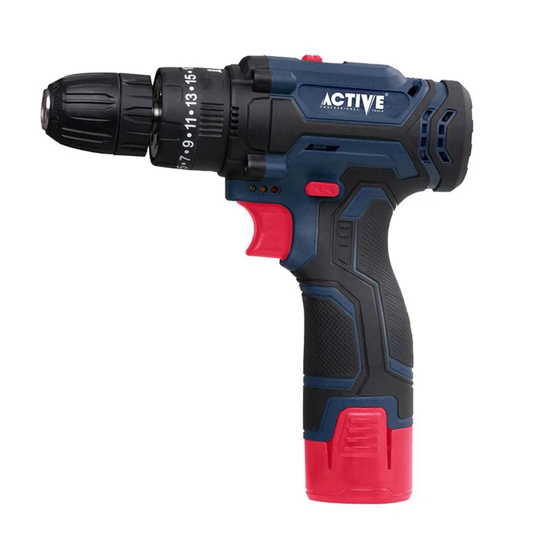 دریل پیچ گوشتی چکشی شارژی 12 ولت اکتیو مدل AC-3112BR