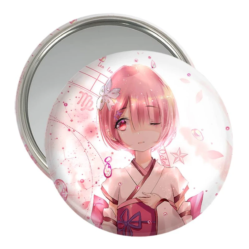 آینه جیبی خندالو مدل رم و رام انیمه دختر  کد 12139