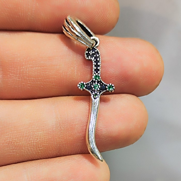 آویز گردنبند نقره مدل شمشیر ذوالفقار کد 8099