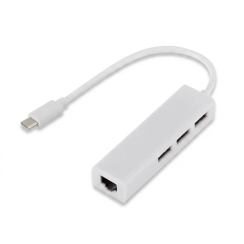 مبدل USB-C به LAN/USB2 مدل 3ports