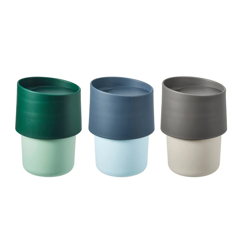 ماگ سفری ایکیا مدل TROLIGTVIS گنجایش 0.3 لیتر مجموعه 3 عددی