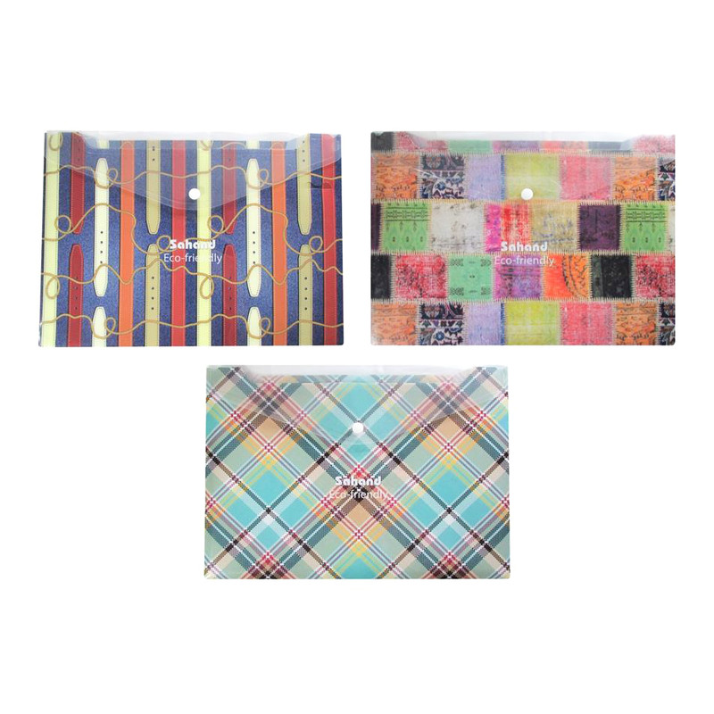 پوشه دکمه دار سهند کد B-33 مجموعه 3 عددی پوشه دکمه دار سهند کد B-33 مجموعه 3 عددی