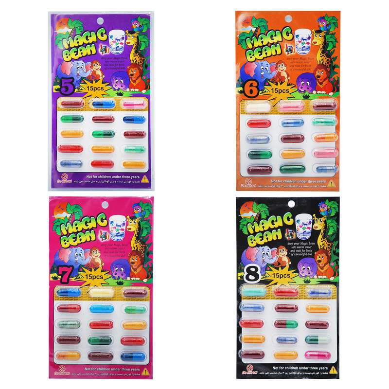 اسباب بازی شانسی مدل لوبیای سحر آمیز کد 2 مجموعه 4 عددی