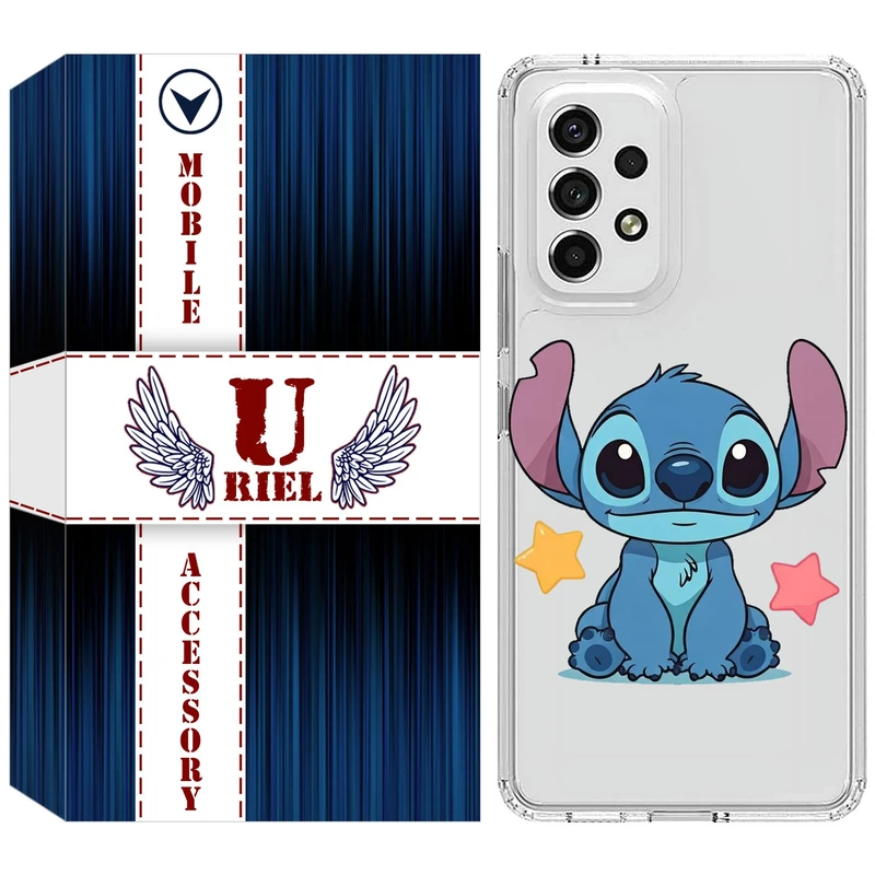 کاور یوریل مدل Clear کد 70 طرح استیچ مناسب برای گوشی موبایل سامسونگ Galaxy A72