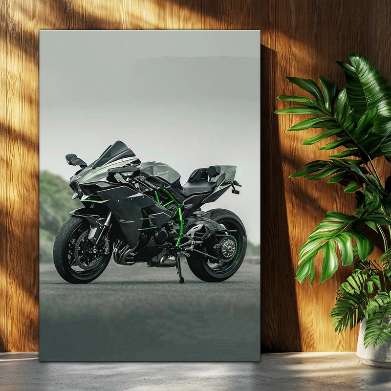 تابلو شاسی بکلیت طرح موتور سنگین نینجا کاوازاکی NINJA KAWASAKI H2R مدل T-po1695