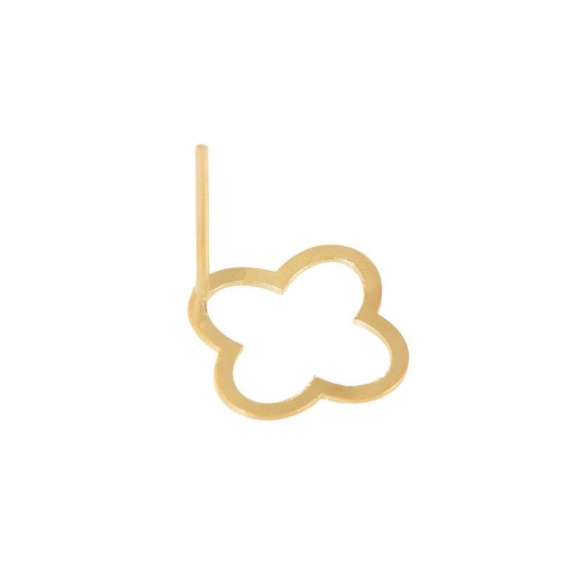 گوشواره طلا 18 عیار زنانه قیراط طرح دونه ونکلیف کد GH5239 -  - 3