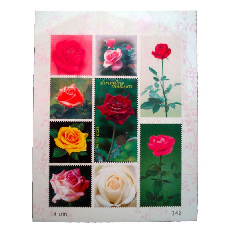 تمبر یادگاری مدل گل کد bc-1329 مجموعه 9 عددی