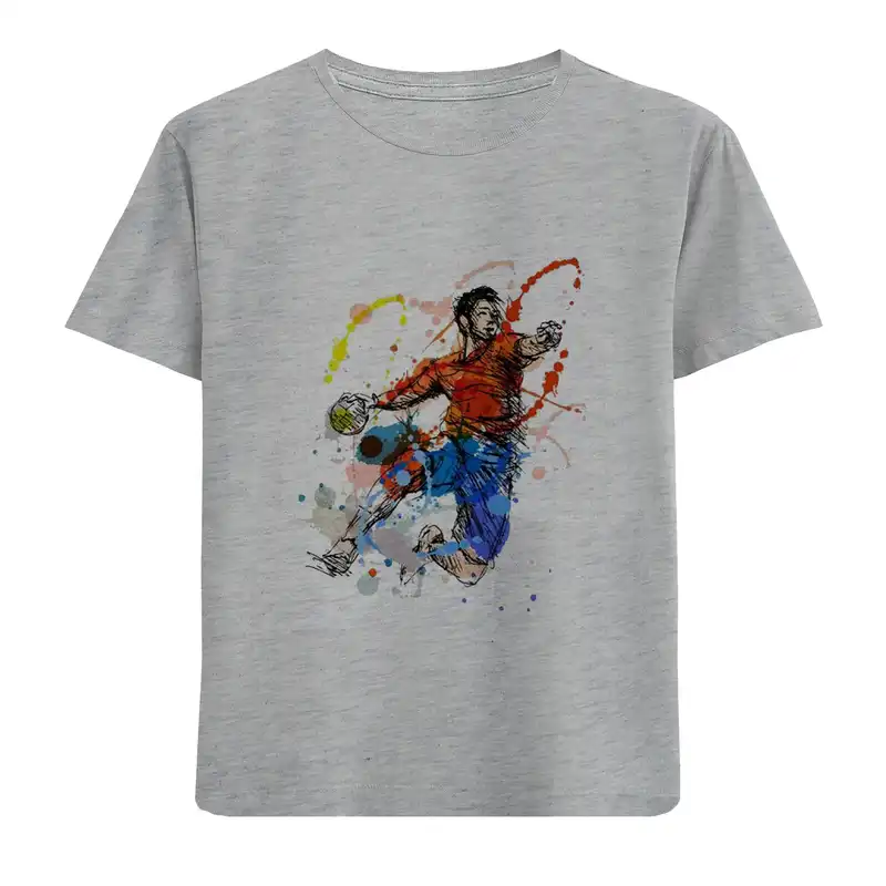 تی شرت آستین کوتاه بچگانه مدل پسرفوتبالی D393