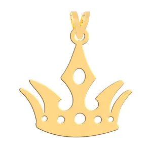 آویز گردنبند طلا 18 عیار زنانه فرشته مدل تاج   WNL-000648